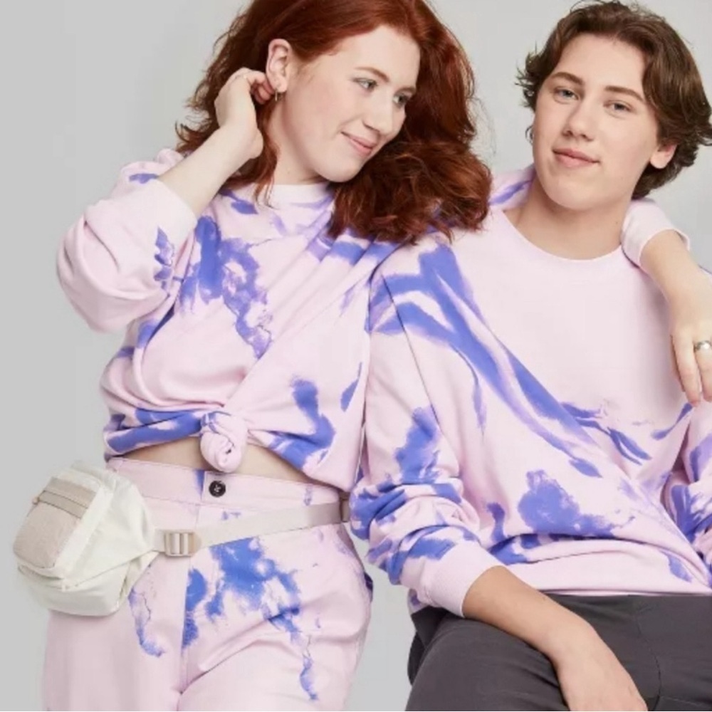 NWT Wild Fable Oversized Women's/Unisex Lilac
Marble Crewneck Sweatshirt Size M - Picture 5 of 5